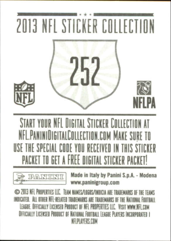 A8234- 2013 Panini Stickers Football Cards 250-488 -You Pick- 15+ FREE US SHIP - Picture 7 of 461