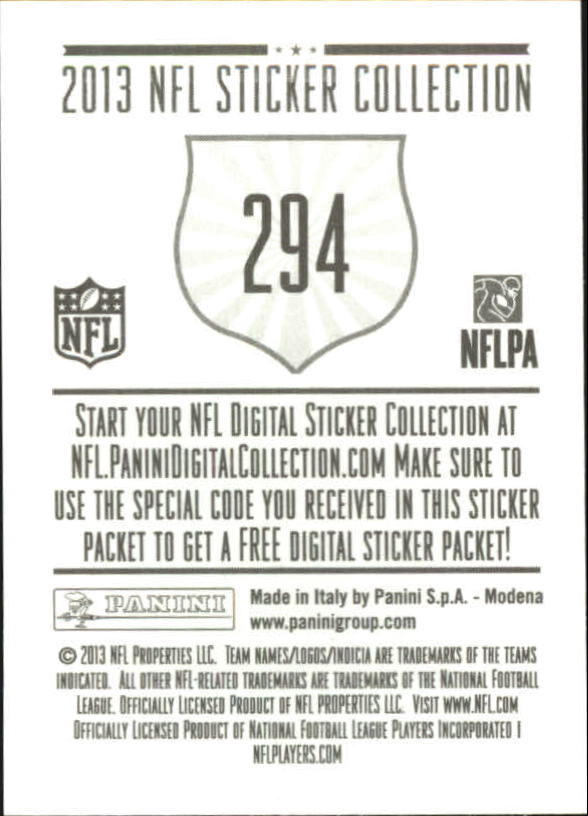 A8234- 2013 Panini Stickers Football Cards 250-488 -You Pick- 15+ FREE US SHIP - Picture 89 of 461