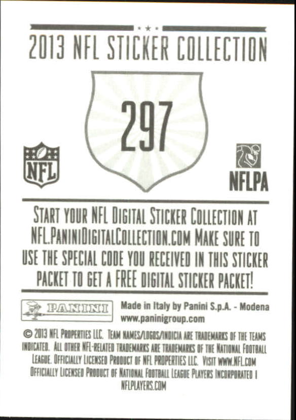 A8234- 2013 Panini Stickers Football Cards 250-488 -You Pick- 15+ FREE US SHIP - Picture 95 of 461