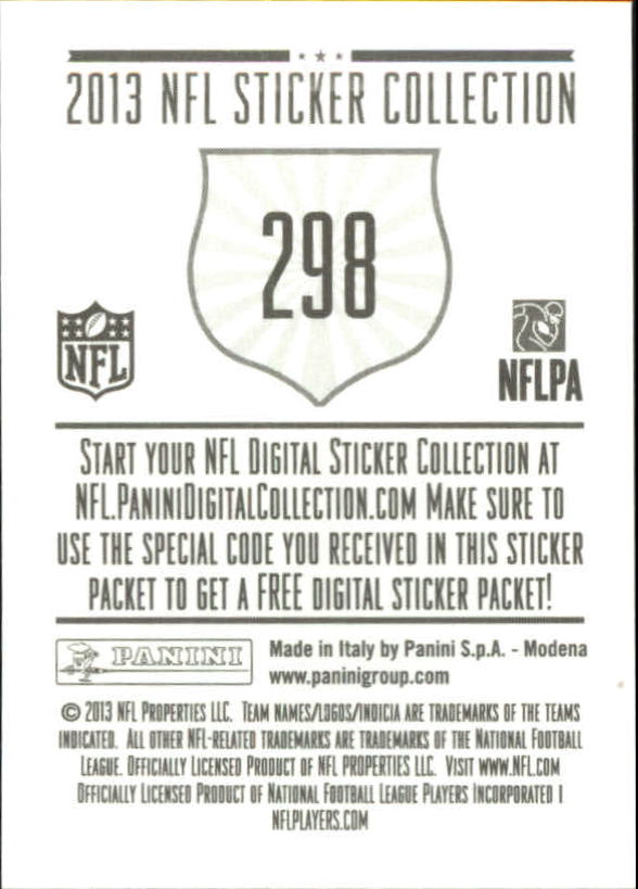 A8234- 2013 Panini Stickers Football Cards 250-488 -You Pick- 15+ FREE US SHIP - Picture 97 of 461