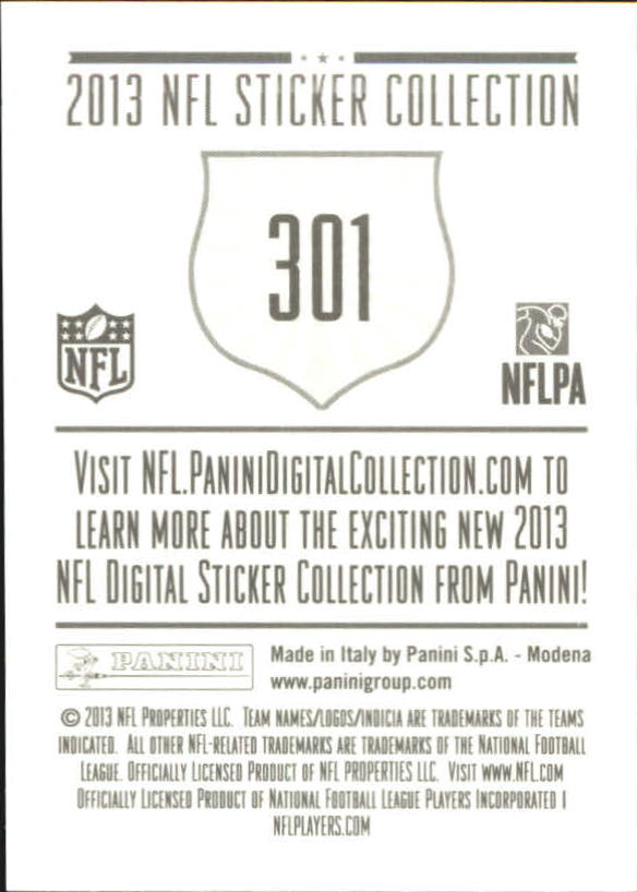 A8234- 2013 Panini Stickers Football Cards 250-488 -You Pick- 15+ FREE US SHIP - Picture 103 of 461