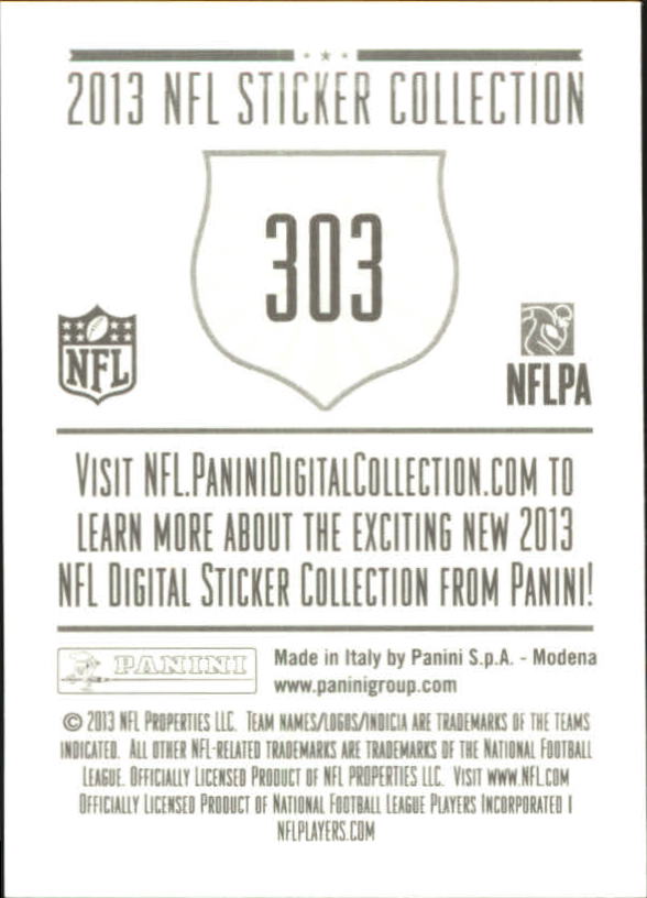 A8234- 2013 Panini Stickers Football Cards 250-488 -You Pick- 15+ FREE US SHIP - Picture 107 of 461
