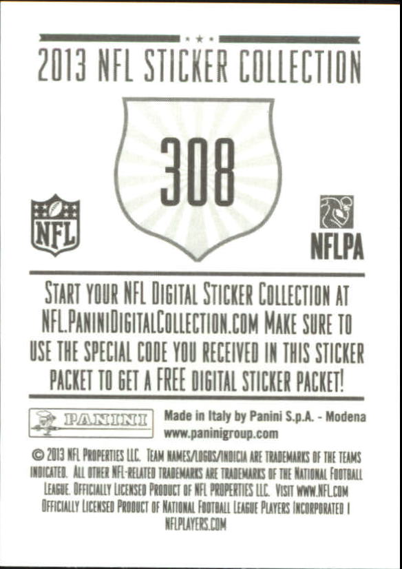 A8234- 2013 Panini Stickers Football Cards 250-488 -You Pick- 15+ FREE US SHIP - Picture 117 of 461
