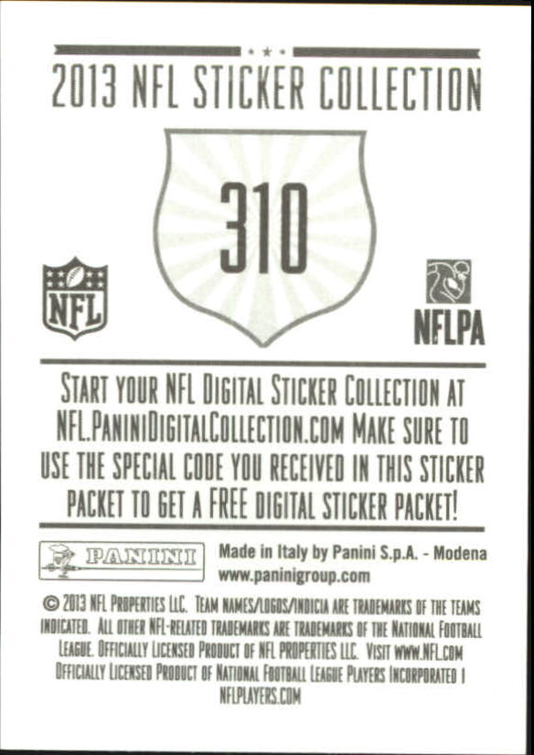 A8234- 2013 Panini Stickers Football Cards 250-488 -You Pick- 15+ FREE US SHIP - Picture 121 of 461