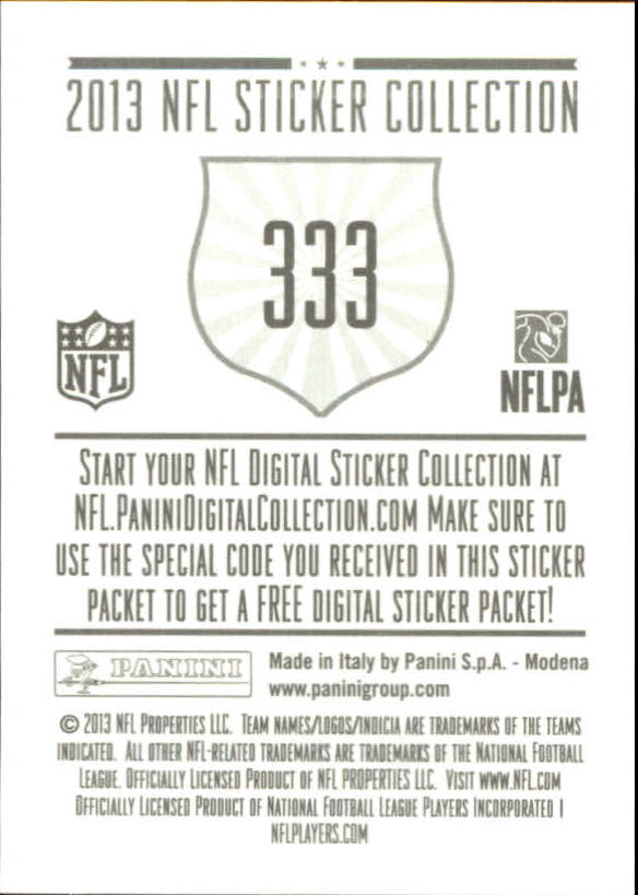 A8234- 2013 Panini Stickers Football Cards 250-488 -You Pick- 15+ FREE US SHIP - Picture 163 of 461