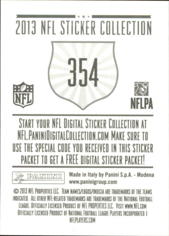 A8234- 2013 Panini Stickers Football Cards 250-488 -You Pick- 15+ FREE US SHIP - Picture 203 of 461