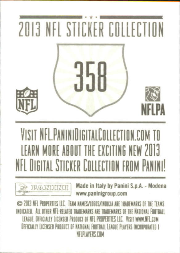 A8234- 2013 Panini Stickers Football Cards 250-488 -You Pick- 15+ FREE US SHIP - Picture 211 of 461