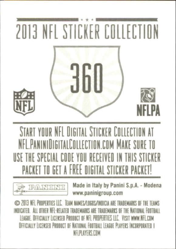 A8234- 2013 Panini Stickers Football Cards 250-488 -You Pick- 15+ FREE US SHIP - Picture 215 of 461
