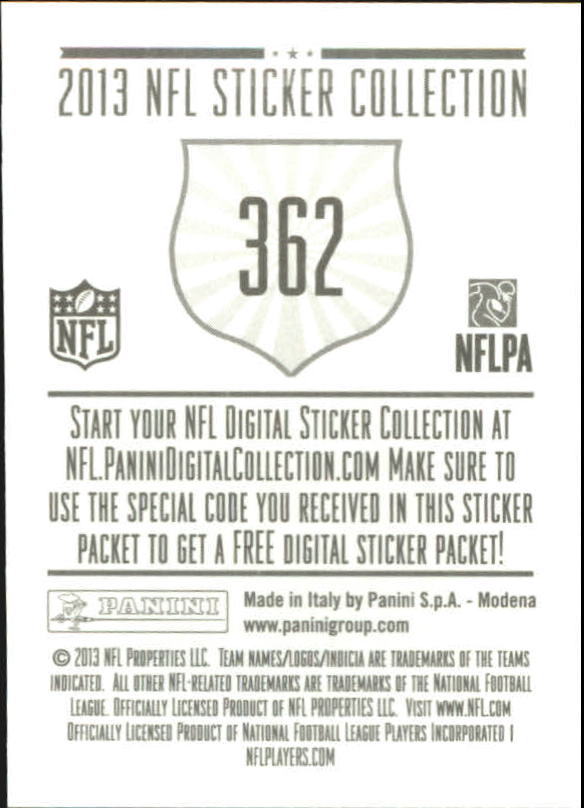 A8234- 2013 Panini Stickers Football Cards 250-488 -You Pick- 15+ FREE US SHIP - Picture 219 of 461