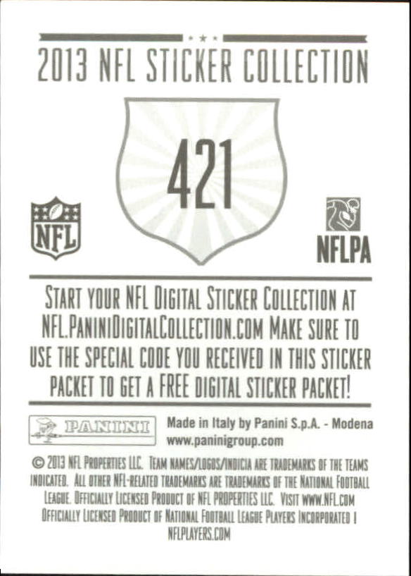 A8234- 2013 Panini Stickers Football Cards 250-488 -You Pick- 15+ FREE US SHIP - Picture 335 of 461