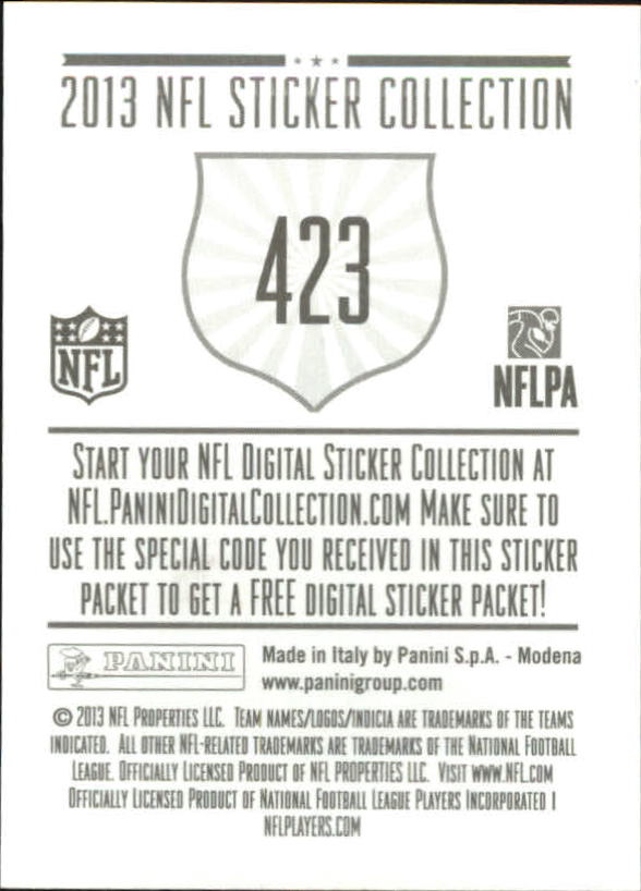 A8234- 2013 Panini Stickers Football Cards 250-488 -You Pick- 15+ FREE US SHIP - Picture 339 of 461
