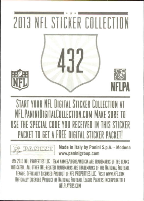 A8234- 2013 Panini Stickers Football Cards 250-488 -You Pick- 15+ FREE US SHIP - Picture 357 of 461