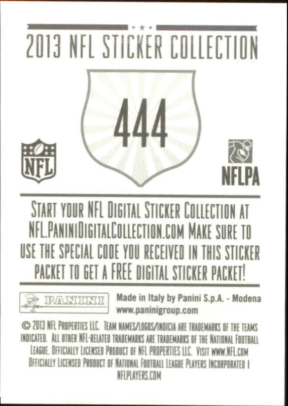 A8234- 2013 Panini Stickers Football Cards 250-488 -You Pick- 15+ FREE US SHIP - Picture 381 of 461