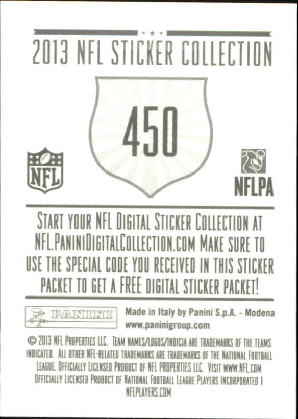 A8234- 2013 Panini Stickers Football Cards 250-488 -You Pick- 15+ FREE US SHIP - Picture 393 of 461