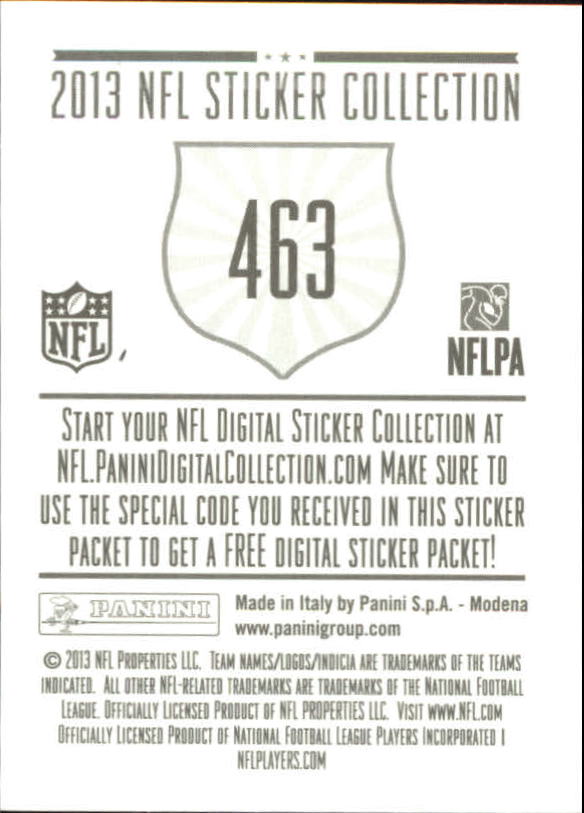 A8234- 2013 Panini Stickers Football Cards 250-488 -You Pick- 15+ FREE US SHIP - Picture 415 of 461
