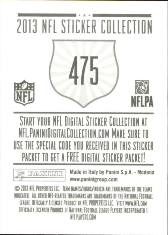 A8234- 2013 Panini Stickers Football Cards 250-488 -You Pick- 15+ FREE US SHIP - Picture 437 of 461