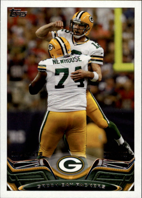 2013 Topps #361 Green Bay Packers/Aaron Rodgers/Marshall Newhouse