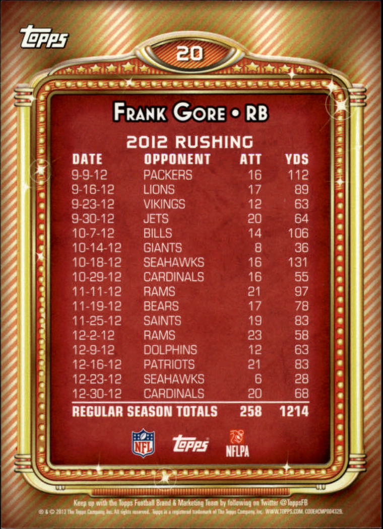 A1479- 2013 Topps Football Assorted Insert Cards -You Pick- 15+ FREE US SHIP - Picture 186 of 252