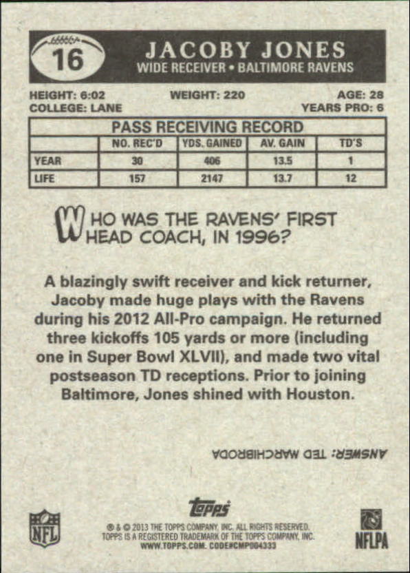 A1479- 2013 Topps Football Assorted Insert Cards -You Pick- 15+ FREE US SHIP - Picture 91 of 252