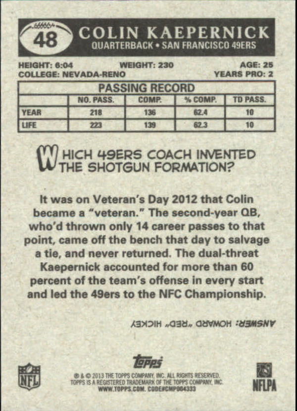 A1479- 2013 Topps Football Assorted Insert Cards -You Pick- 15+ FREE US SHIP - Picture 204 of 252