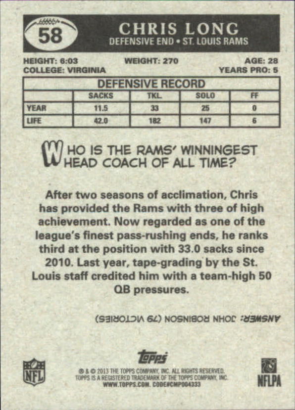 A1479- 2013 Topps Football Assorted Insert Cards -You Pick- 15+ FREE US SHIP - Picture 103 of 252