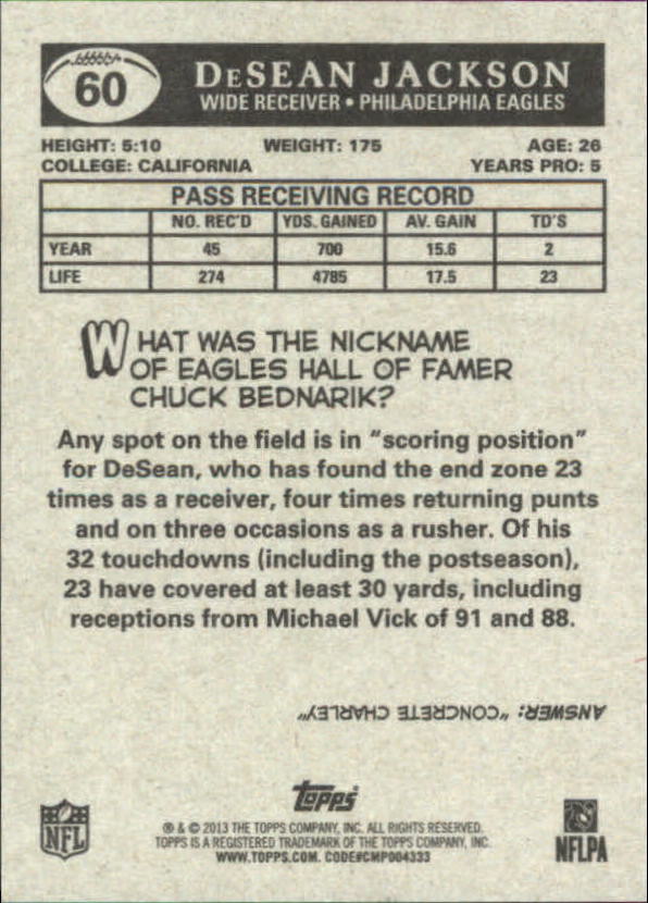 A1479- 2013 Topps Football Assorted Insert Cards -You Pick- 15+ FREE US SHIP - Picture 168 of 252