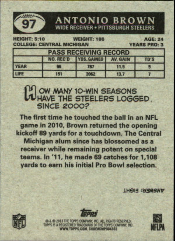 A1479- 2013 Topps Football Assorted Insert Cards -You Pick- 15+ FREE US SHIP - Picture 178 of 252