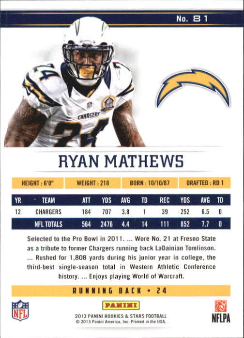 A6818- 2013 Rookies and Stars FB Parallel Cards -You Pick- 15+ FREE US SHIP - Picture 105 of 253