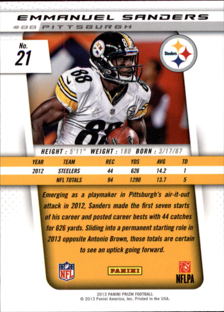 A7470- 2013 Panini Prizm FB Cards 1-300 +Rookies -You Pick- 15+ FREE US SHIP - Picture 37 of 445