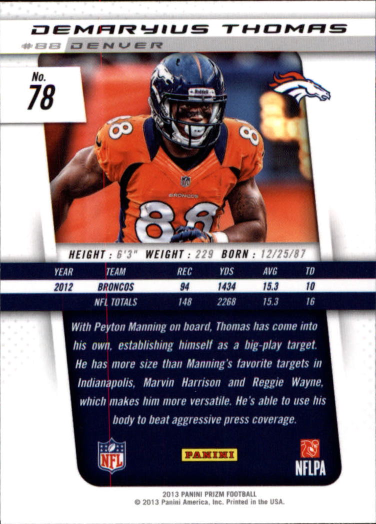 A7470- 2013 Panini Prizm FB Cards 1-300 +Rookies -You Pick- 15+ FREE US SHIP - Picture 139 of 445