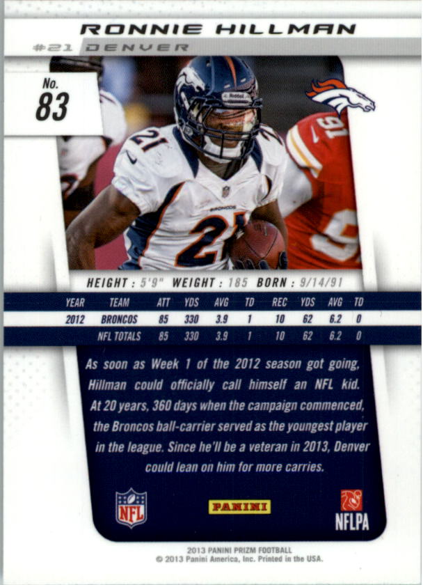 A7470- 2013 Panini Prizm FB Cards 1-300 +Rookies -You Pick- 15+ FREE US SHIP - Picture 149 of 445