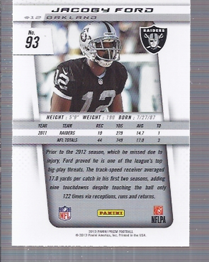 A7470- 2013 Panini Prizm FB Cards 1-300 +Rookies -You Pick- 15+ FREE US SHIP - Picture 165 of 445