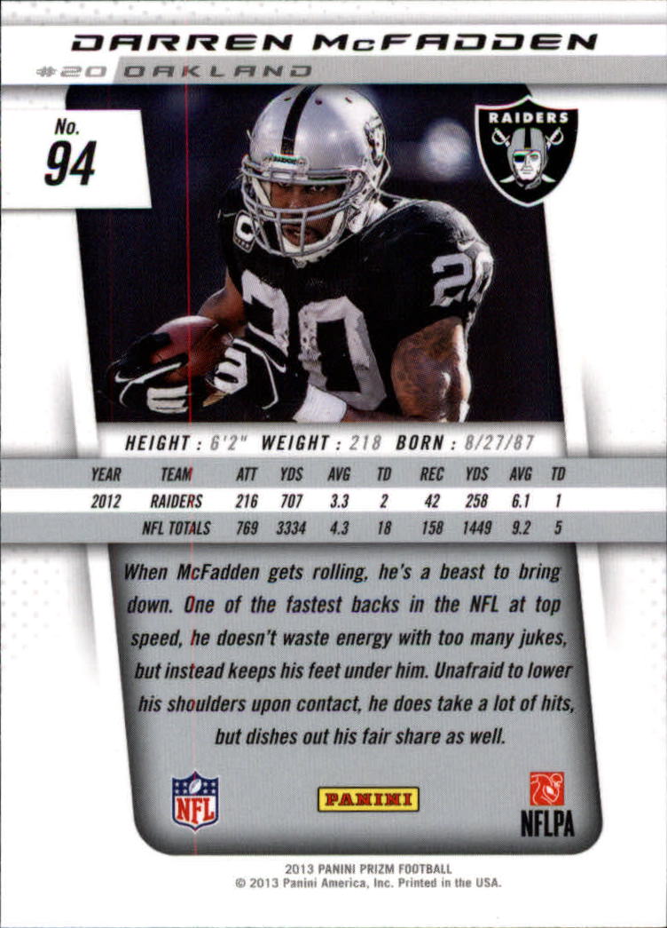 A7470- 2013 Panini Prizm FB Cards 1-300 +Rookies -You Pick- 15+ FREE US SHIP - Picture 167 of 445
