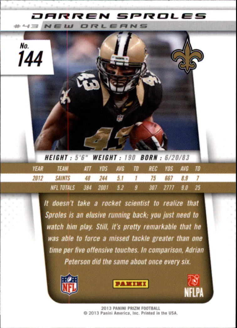 A7470- 2013 Panini Prizm FB Cards 1-300 +Rookies -You Pick- 15+ FREE US SHIP - Picture 245 of 445