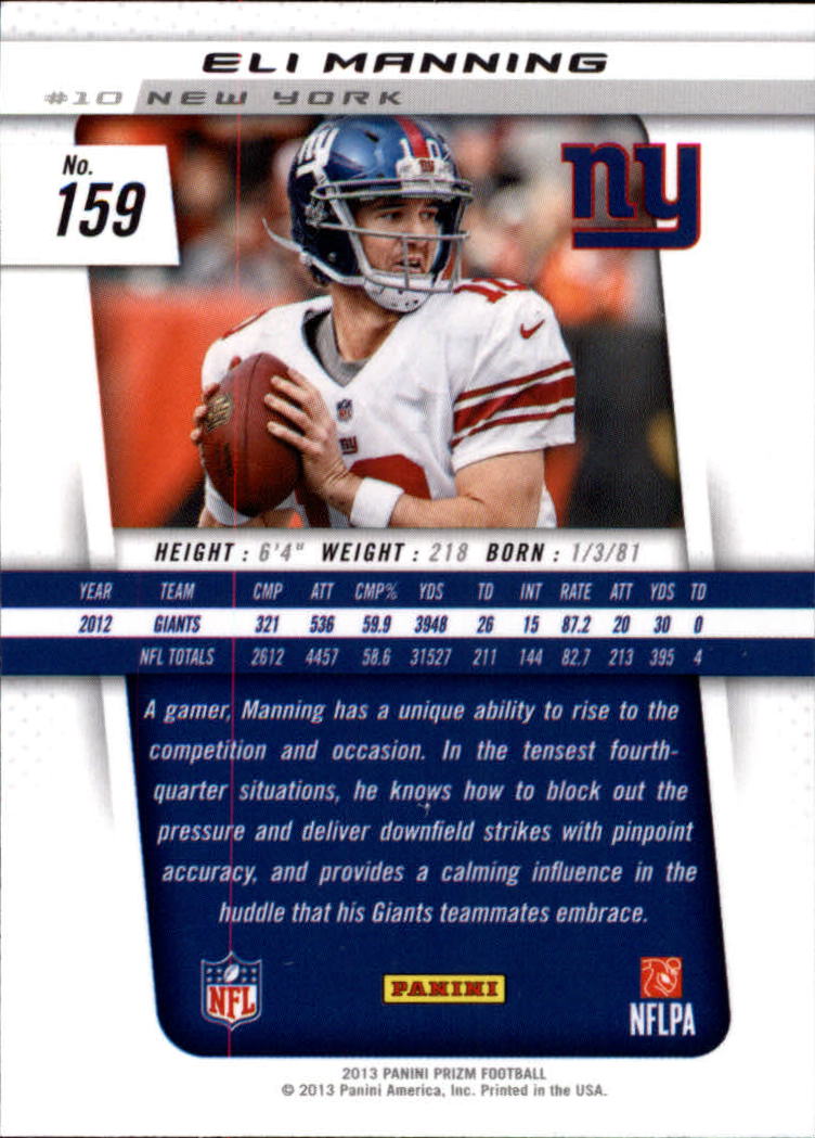 A7470- 2013 Panini Prizm FB Cards 1-300 +Rookies -You Pick- 15+ FREE US SHIP - Picture 265 of 445