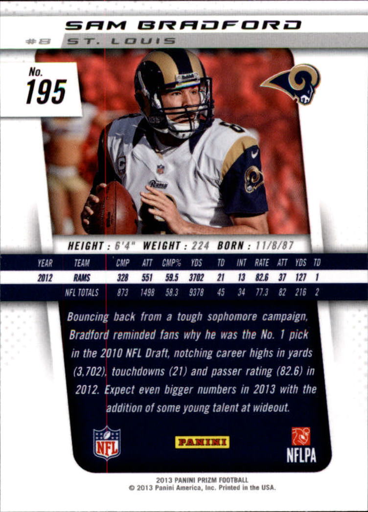 A7470- 2013 Panini Prizm FB Cards 1-300 +Rookies -You Pick- 15+ FREE US SHIP - Picture 321 of 445