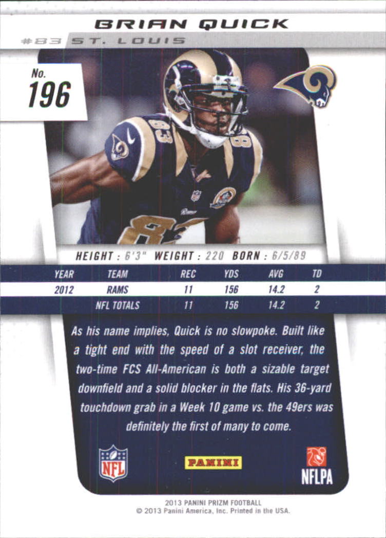 A7470- 2013 Panini Prizm FB Cards 1-300 +Rookies -You Pick- 15+ FREE US SHIP - Picture 323 of 445