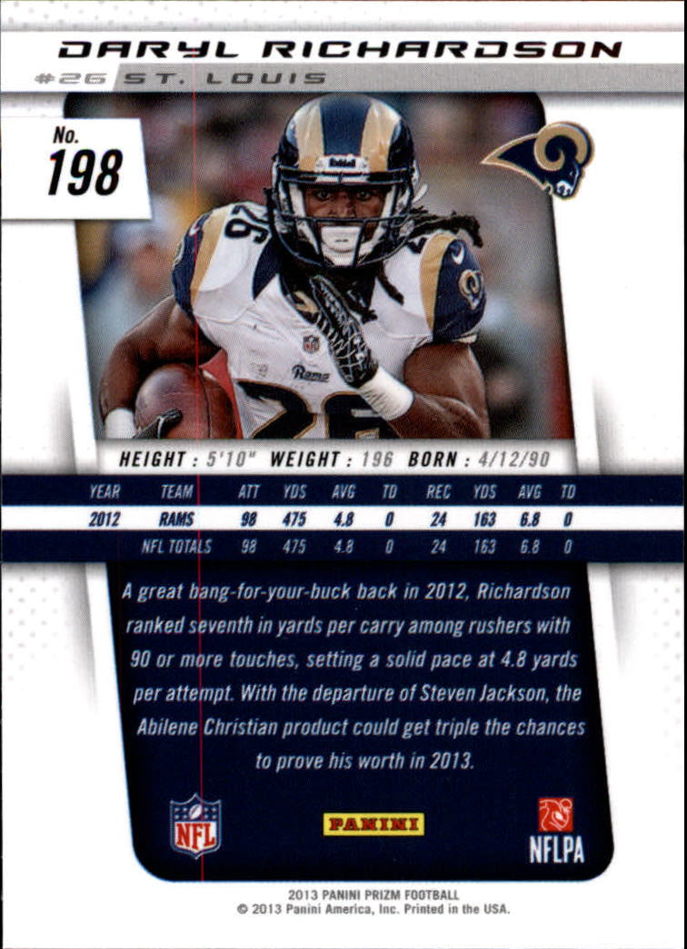 A7470- 2013 Panini Prizm FB Cards 1-300 +Rookies -You Pick- 15+ FREE US SHIP - Picture 325 of 445
