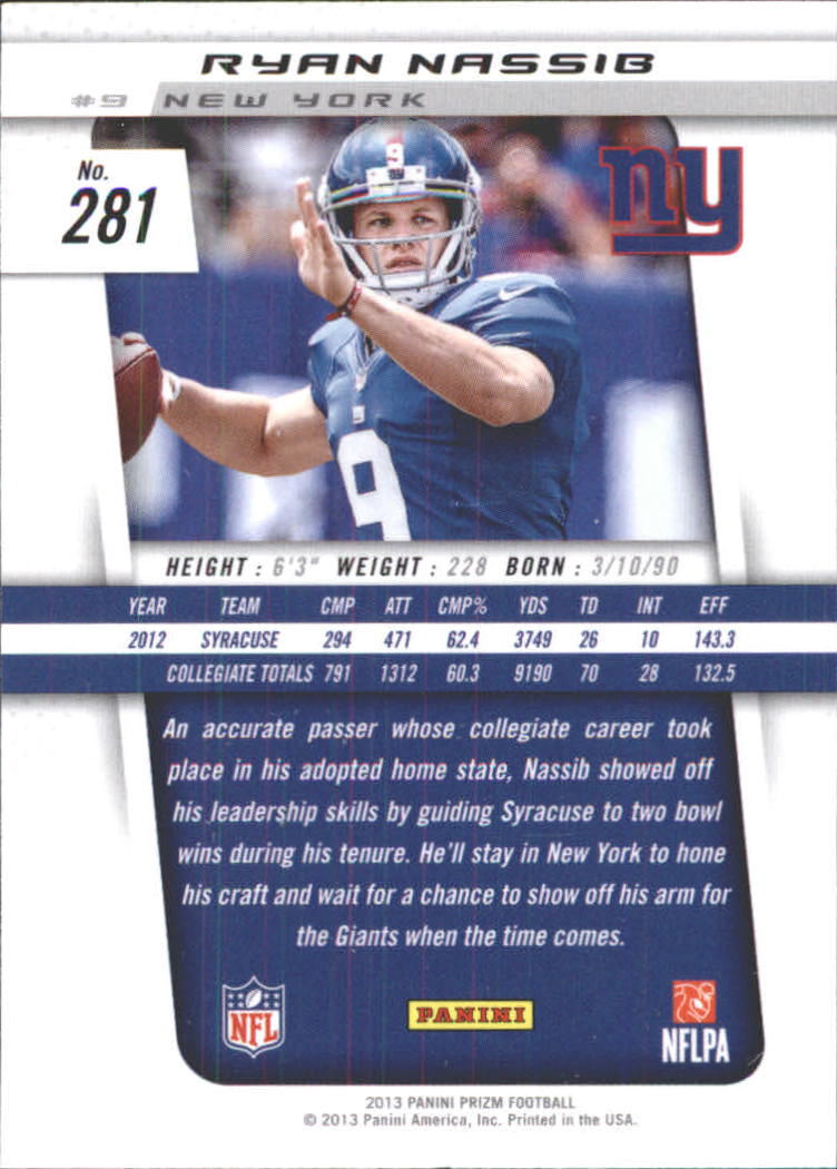 A7470- 2013 Panini Prizm FB Cards 1-300 +Rookies -You Pick- 15+ FREE US SHIP - Picture 425 of 445