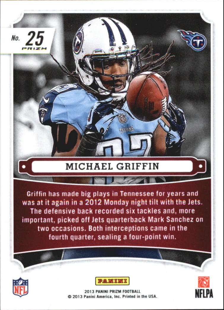 2013 Panini Prizm Monday Night Heroes Prizms Blue #25 Michael Griffin