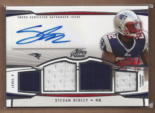 2013 Topps Prime Autographed Relics Level 5 Silver #PVSR Stevan Ridley/200