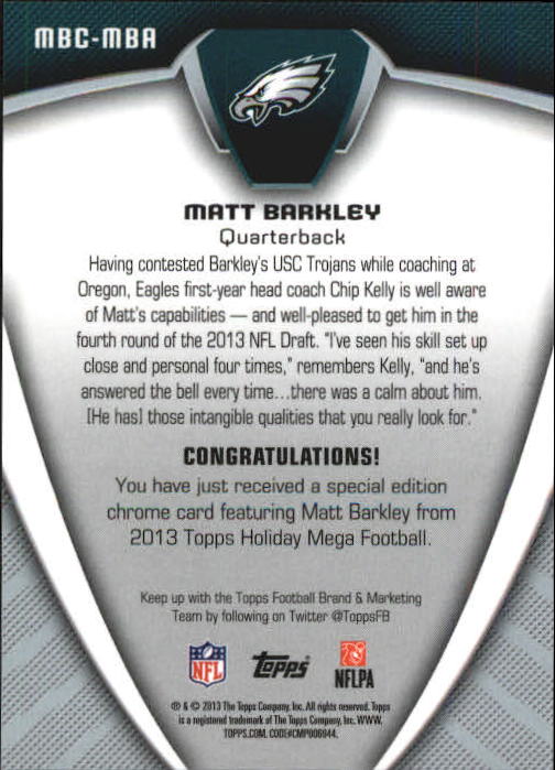 2013 Topps Football Card Pick (Inserts)