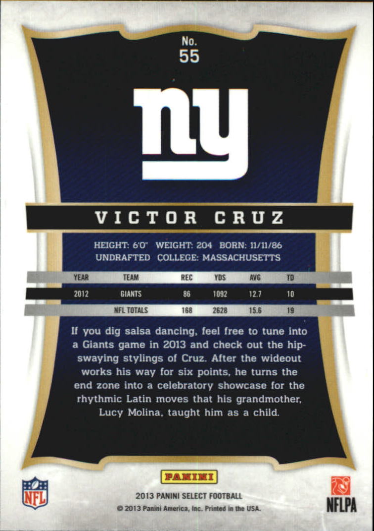 2013 Select #55 Victor Cruz back image