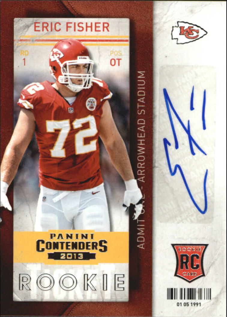 2013 Panini Contenders #138A Eric Fisher AU RC