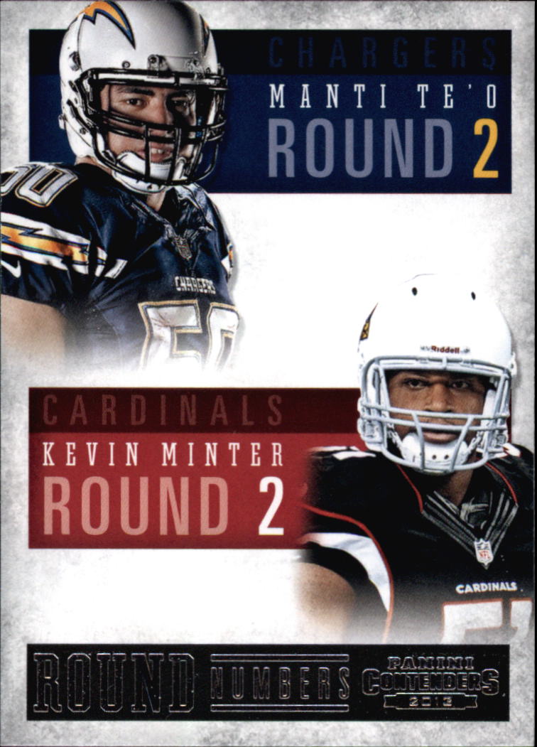 2013 Panini Contenders Round Numbers #18 Kevin Minter/Manti Te'o