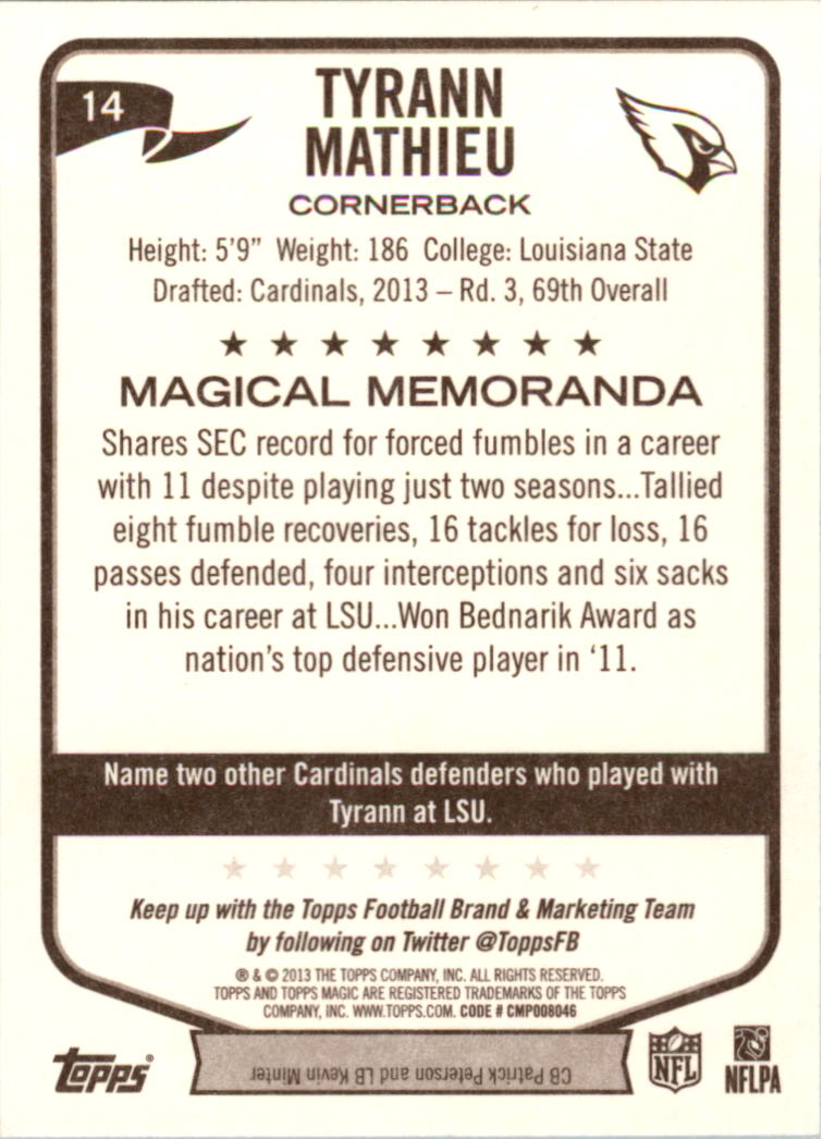 A6159- 2013 Topps Magic FB Card #s 1-207 +Rookies -You Pick- 15+ FREE US SHIP - Picture 27 of 347