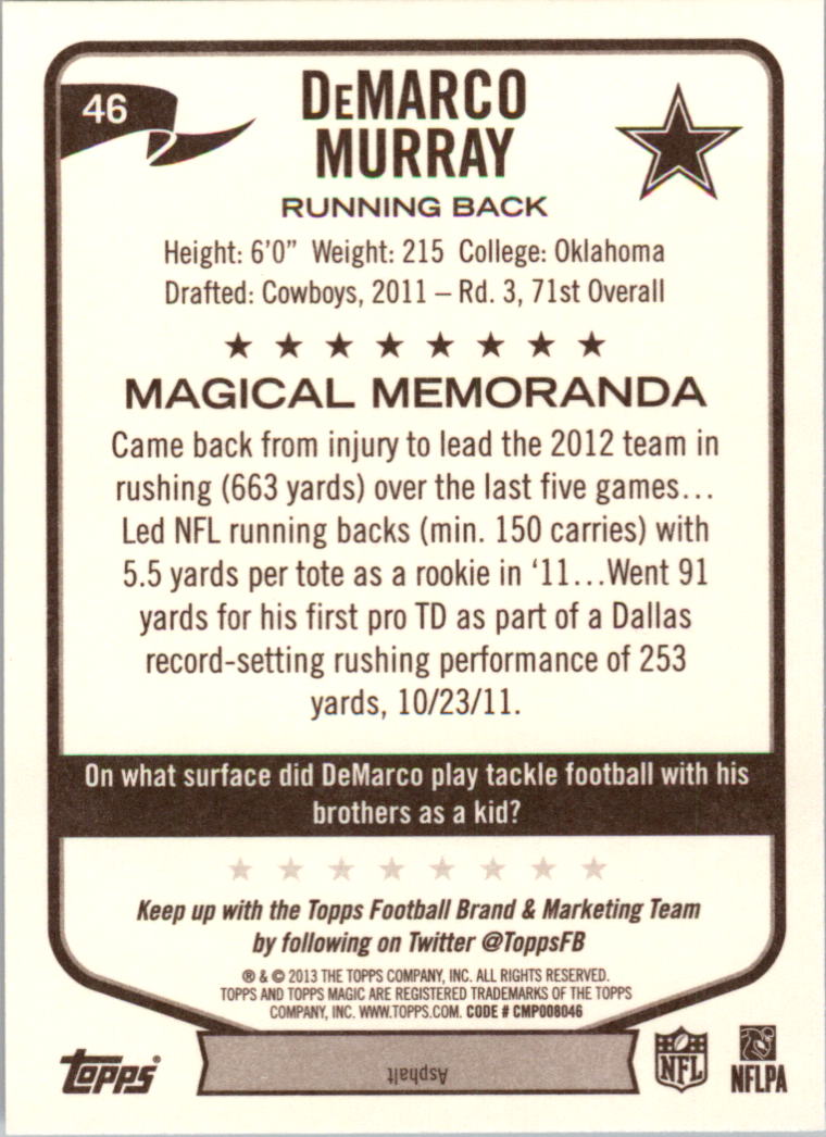 A6159- 2013 Topps Magic FB Card #s 1-207 +Rookies -You Pick- 15+ FREE US SHIP - Picture 81 of 347