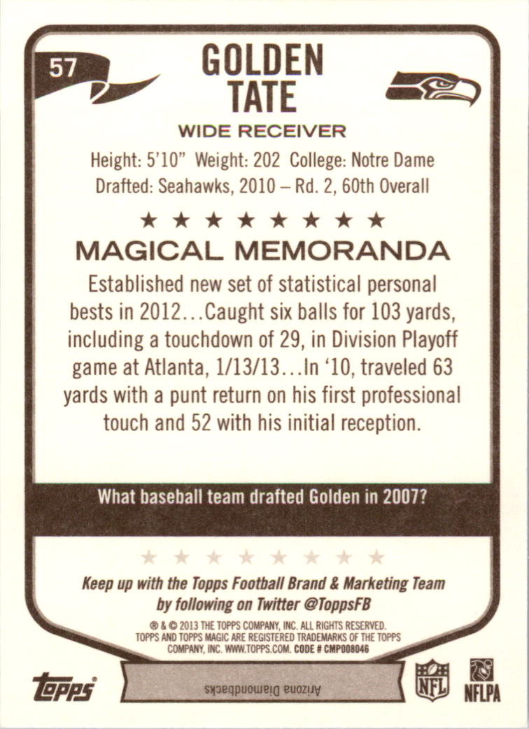 A6159- 2013 Topps Magic FB Card #s 1-207 +Rookies -You Pick- 15+ FREE US SHIP - Picture 99 of 347