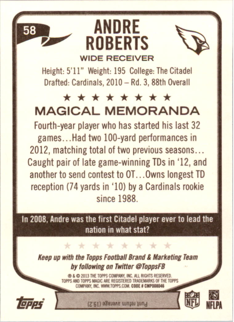 A6159- 2013 Topps Magic FB Card #s 1-207 +Rookies -You Pick- 15+ FREE US SHIP - Picture 101 of 347