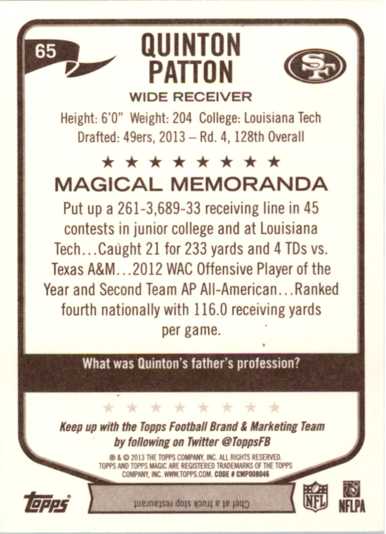 A6159- 2013 Topps Magic FB Card #s 1-207 +Rookies -You Pick- 15+ FREE US SHIP - Picture 115 of 347